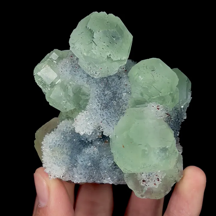 Natural Green Fluorite and Quartz, Mineral Specimen:Fujian,China (80*75*60MM) - image 2