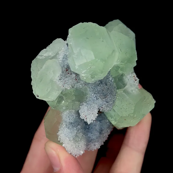 Natural Green Fluorite and Quartz, Mineral Specimen:Fujian,China (80*75*60MM) - image 3