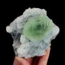 Natural Green Fluorite and Quartz, Mineral Specimen:Fujian,China (80*90*75MM) - image 4