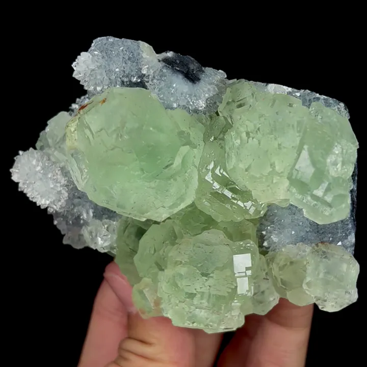 Natural Green Fluorite and Quartz, Mineral Specimen:Fujian,China (90*60*40MM) - image 3