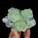Natural Green Fluorite and Quartz, Mineral Specimen:Fujian,China (90*60*40MM) - image 1