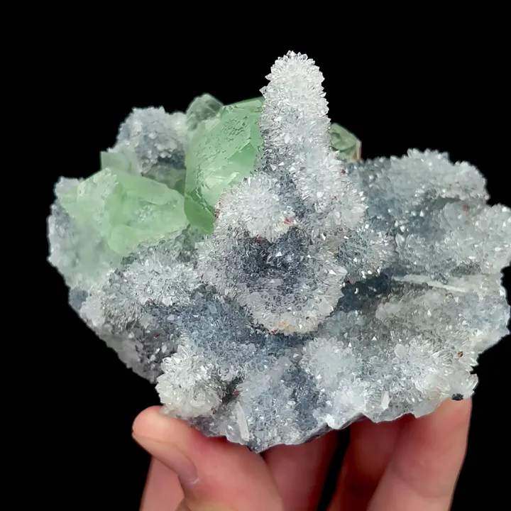 Natural Green Fluorite and Quartz, Mineral Specimen:Fujian,China (95*70*60MM) - image 6