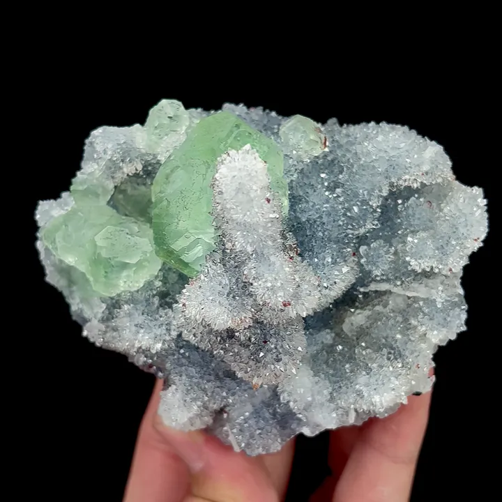 Natural Green Fluorite and Quartz, Mineral Specimen:Fujian,China (95*70*60MM) - image 7