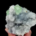 Natural Green Fluorite and Quartz, Mineral Specimen:Fujian,China (95*70*60MM) - image 2