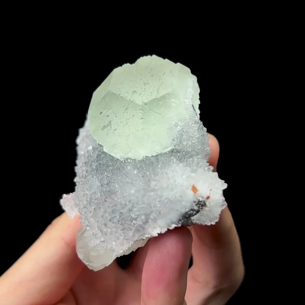 Natural Green Fluorite and Quartz Mineral Specimen,High Quality Specimen,FUJIAN,CHINA(85*60*40mm) image