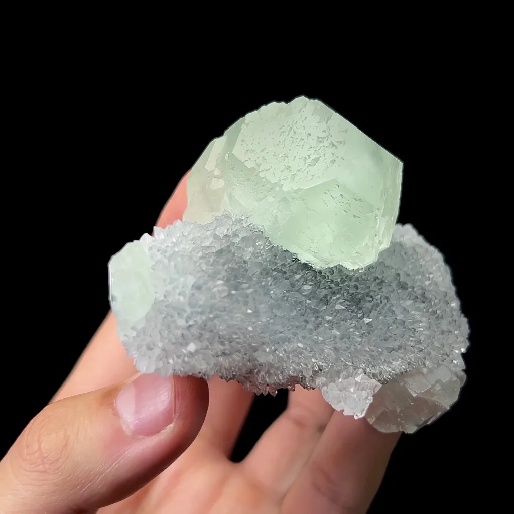 Natural Green Fluorite and Quartz Mineral Specimen,High Quality Specimen,FUJIAN,CHINA(85*60*40mm) - image 3