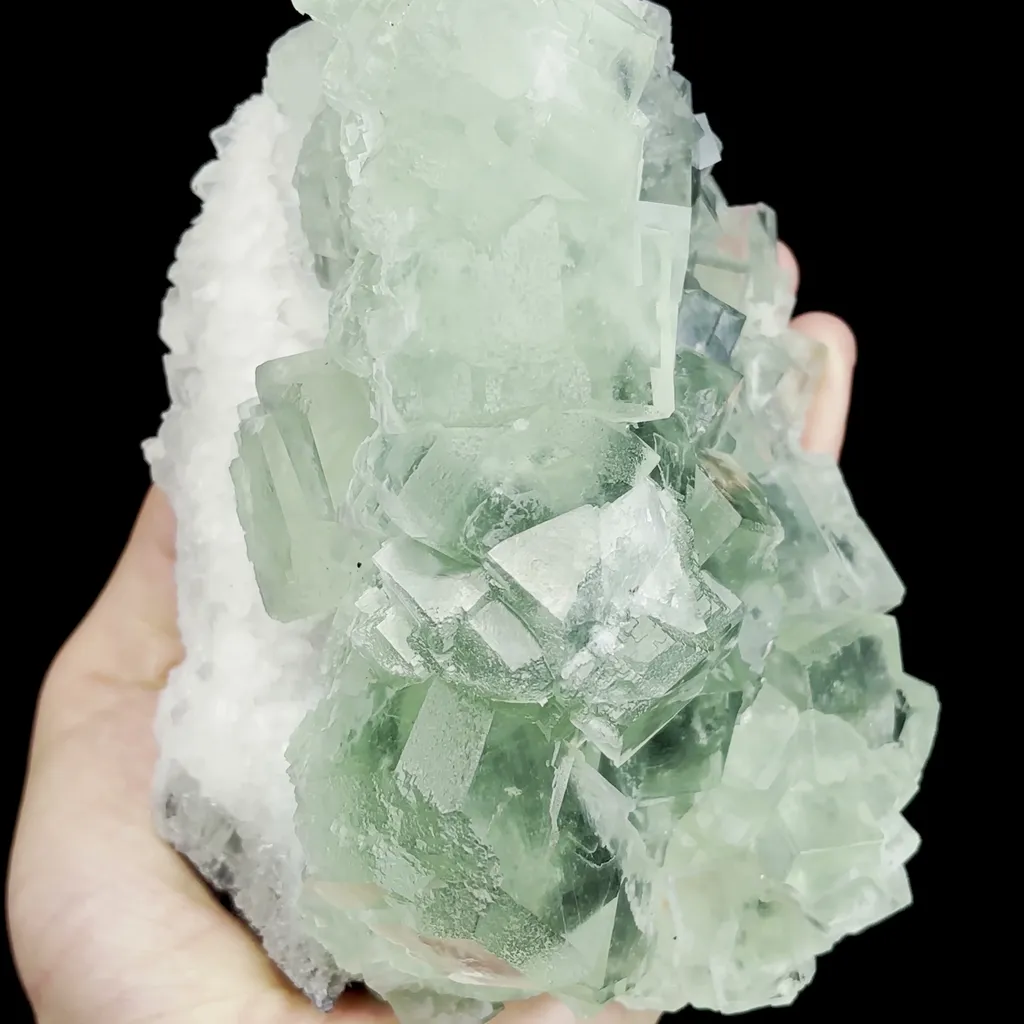 Natural Green Fluorite and Quartz Mineral Specimen,High Quality Specimen,ZHEJIANG,CHINA(135*108*77mm) - image 3