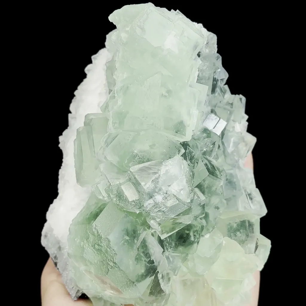 Natural Green Fluorite and Quartz Mineral Specimen,High Quality Specimen,ZHEJIANG,CHINA(135*108*77mm) image