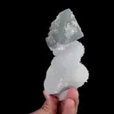 Natural Green Fluorite and Quartz, Mineral Specimen:Xianghualing,Hunan (60*125*40MM) - image 2