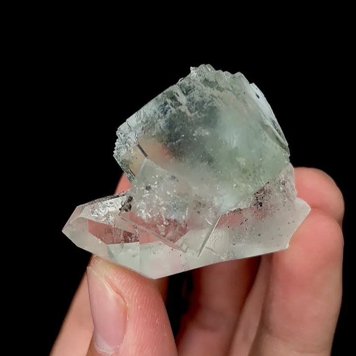 Natural Green Fluorite and Quartz, Mineral Specimen:Yaogangxian,Hunan (45*30*35MM) - image 4