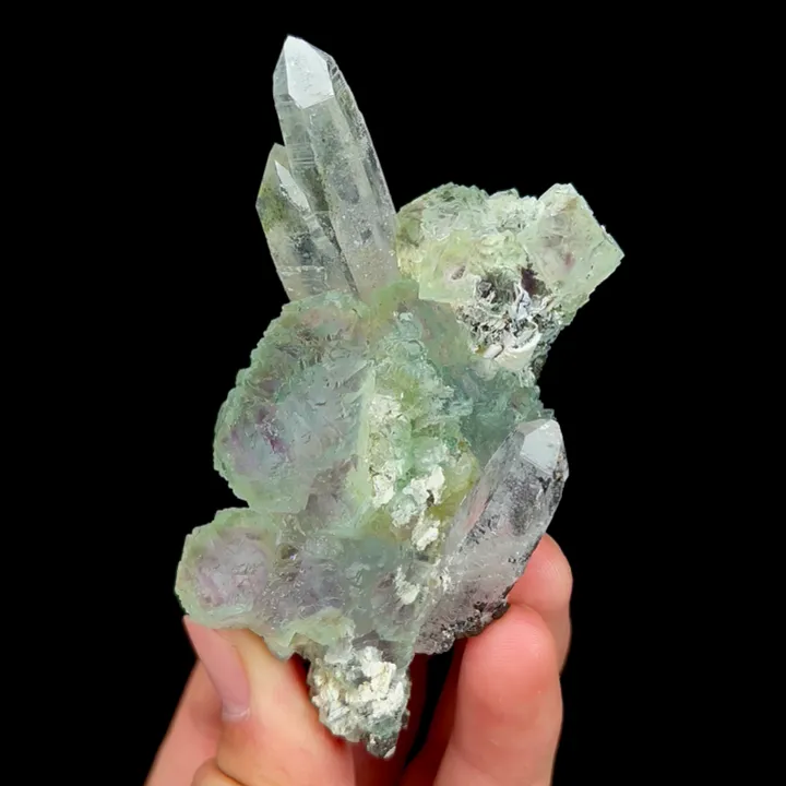 Natural Green Fluorite and Quartz, Mineral Specimen:Yaogangxian,Hunan (75*55*30MM) - image 5