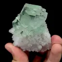 Natural Green Fluorite and Quartz, Mineral Specimen:Zhejiang,China (60*60*30MM) - image 3