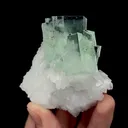 Natural Green Fluorite and Quartz, Mineral Specimen:Zhejiang,China (60*60*30MM) - image 1