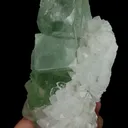 Natural Green Fluorite and Quartz, Mineral Specimen:Zhejiang,China (90*150*55MM) - image 3