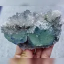 Natural Green Fluorite and Quartz Symbiosis comes from Fujian,China 100*65*40MM - image 4