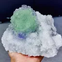 Natural Green Fluorite and Quartz Symbiosis comes from Fujian,China 170*140*80MM - image 2