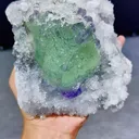 Natural Green Fluorite and Quartz Symbiosis comes from Fujian,China 170*140*80MM - image 1