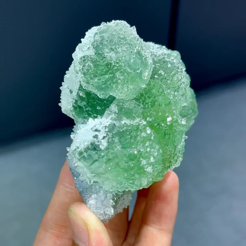 Natural Green Fluorite and Quartz Symbiosis comes from Fujian,China 75*55*45MM - image 2