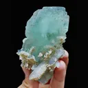 Natural Green Fluorite and Quartz Symbiosis comes from Xianghualing,Hunan 50*85*40MM - image 2