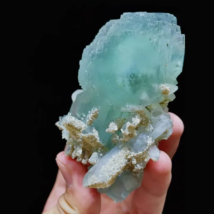 Natural Green Fluorite and Quartz Symbiosis comes from Xianghualing,Hunan 50*85*40MM - image 4