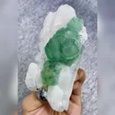 Natural Green Fluorite and Quartz Symbiosis comes from Xianghualing,Hunan 70*115*35MM - image 3