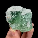 Natural Green  Fluorite and Sugar crystal,Ladder Pattern Mineral Specimen,High Quality Specimen:FUJIAN,China (64*46*45mm) - image 1