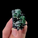 Natural Green Fluorite and Tourmaline Mineral Specimen,High Quality Specimen,NAMIBIA(48*38*27mm) - image 2