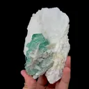 Natural Green Fluorite and White Calcite Mineral Specimen,High Quality Specimen:XANGHUALING,HUNAN,China (128*90*78mm) - image 3