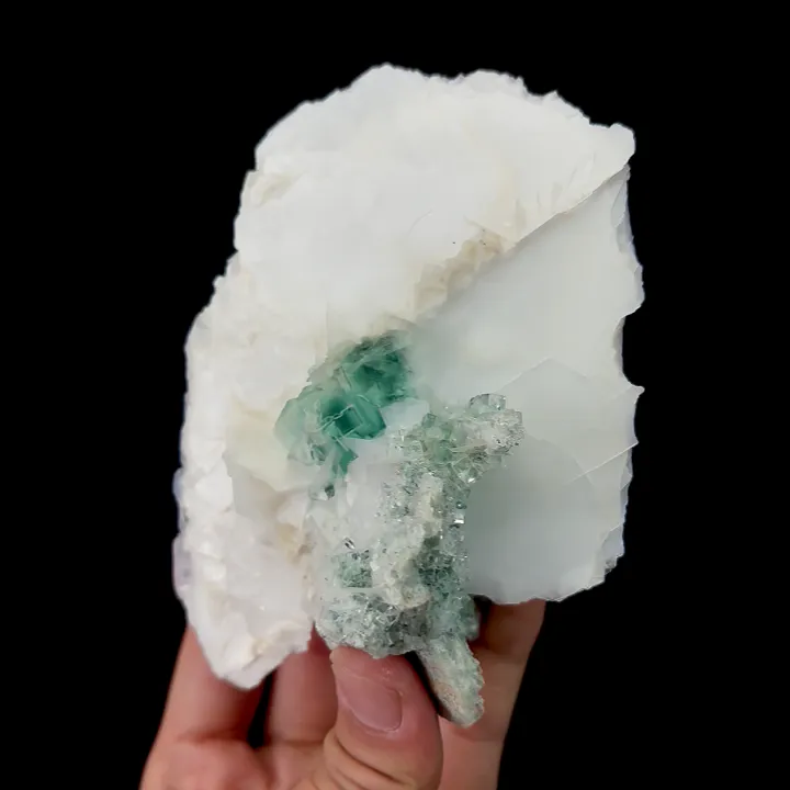 Natural Green Fluorite and White Calcite Mineral Specimen,High Quality Specimen:XANGHUALING,HUNAN,China (128*90*78mm) - image 2