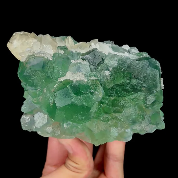 Natural Green Fluorite and Yellow Calcite, Mineral Specimen:Fujian,China (110*75*60MM) - image 4