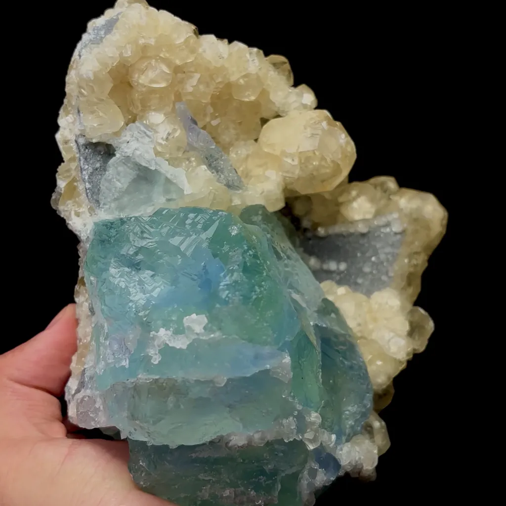 Natural Green Fluorite and Yellow Calcite Mineral Specimen,High Quality Specimen,FUJIAN,CHINA(170*140*95mm) - image 3