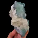 Natural Green Fluorite and Yellow Calcite, Mineral Specimen:Xianghualing,Hunan (70*145*60MM) - image 2