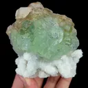 Natural Green Fluorite, Calcite and Quartz, Mineral Specimen:Fujian,China (85*85*65MM) - image 5