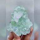 Natural Green Fluorite & Calcite, Mineral Specimen: Xianghualing,Hunan 65*70*40MM - image 7