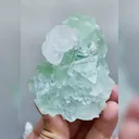 Natural Green Fluorite & Calcite, Mineral Specimen: Xianghualing,Hunan 65*70*40MM - image 6