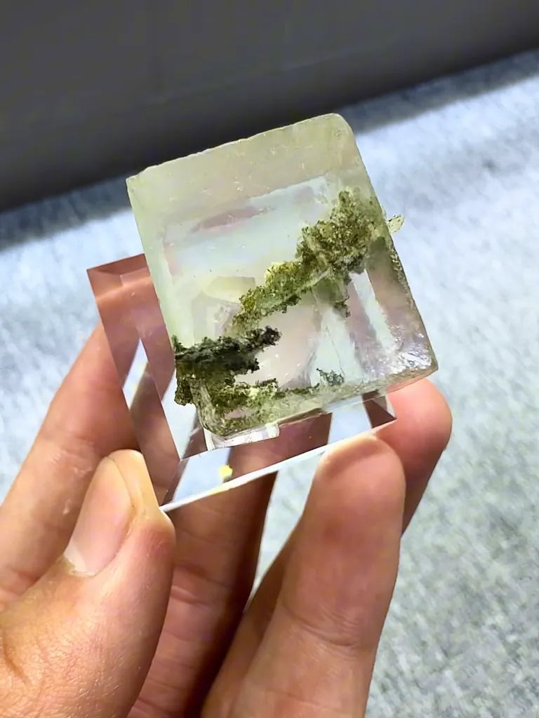 Natural Green Fluorite comes from Xianghualing, Hunan 20*20*20MM - image 5