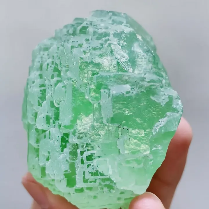 Natural Green Fluorite comes from Xianghualing,Hunan 65*65*50MM - image 3