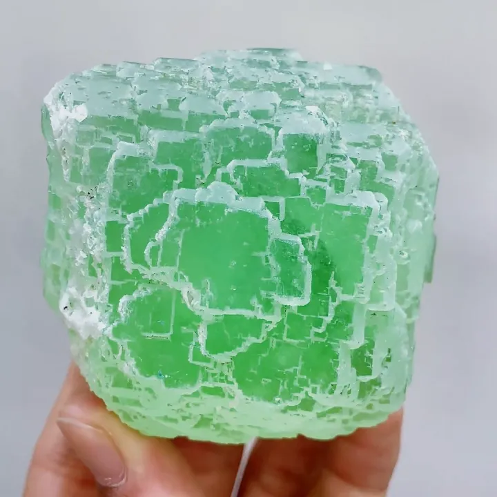 Natural Green Fluorite comes from Xianghualing,Hunan 65*65*50MM - image 4