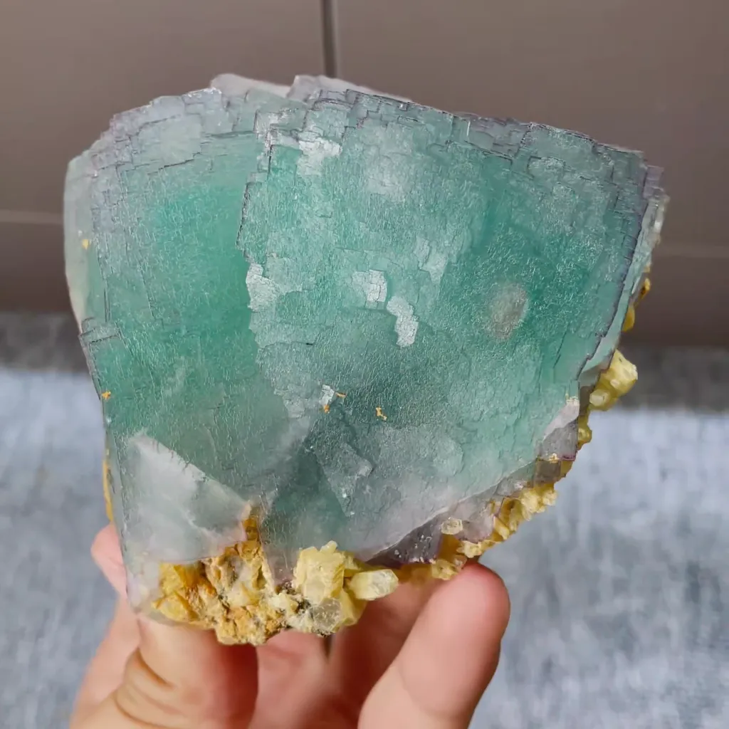 Natural Green Fluorite comes from Yaoganngxian,Hunan 90*90*55MM image