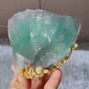 Natural Green Fluorite comes from Yaoganngxian,Hunan 90*90*55MM - image 1