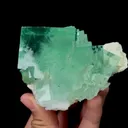 Natural Green Fluorite Ladder Pattern Mineral Specimen,Crystal Clear Green Fluorite:ZheJiang(85*80*65mm) - image 5