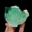 Natural Green Fluorite Ladder Pattern Mineral Specimen,Crystal Clear Green Fluorite:ZheJiang(85*80*65mm) - image 6