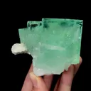 Natural Green Fluorite Ladder Pattern Mineral Specimen,Crystal Clear Green Fluorite:ZheJiang(85*80*65mm) - image 2