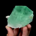 Natural Green Fluorite Ladder Pattern Mineral Specimen,Crystal Clear Green Fluorite:ZheJiang(85*80*65mm) - image 3