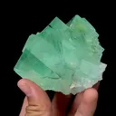 Natural Green Fluorite Ladder Pattern Mineral Specimen,Crystal Clear Green Fluorite:ZheJiang(85*80*65mm) - image 4