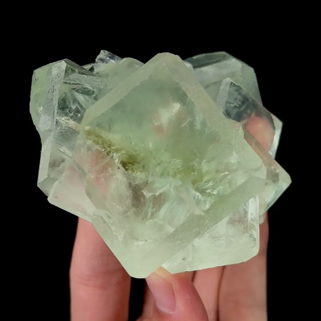 Natural Green Fluorite Ladder Pattern Mineral Specimen,Xianghua Hill Green Fluorite:Hunan(100*90*60mm) - image 2