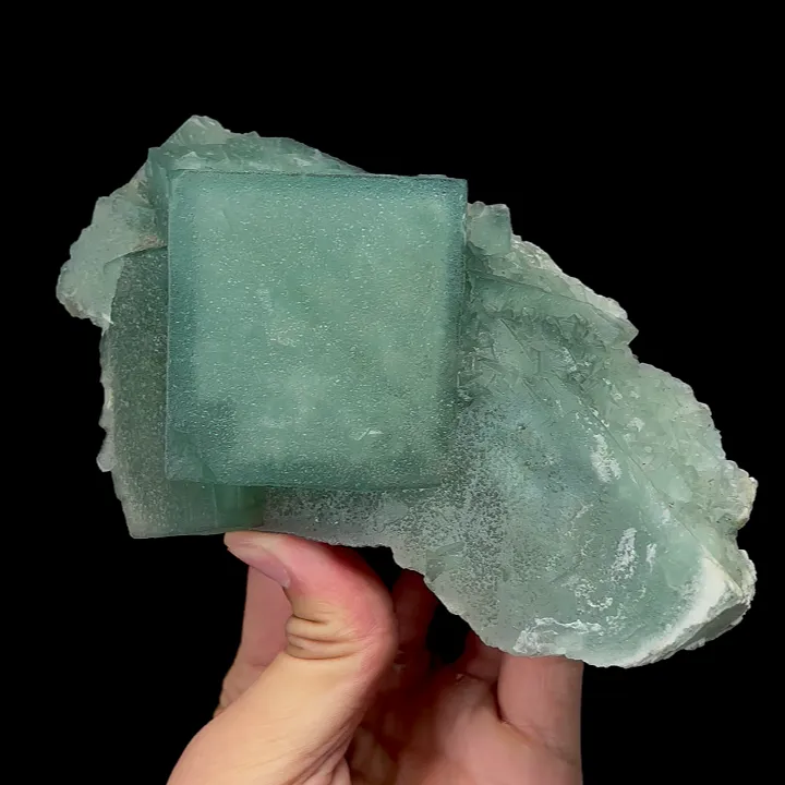 Natural Green Fluorite Mineral Specimen,High Quality Specimen,XIANGHUALING,HUNAN,CHINA(147*98*45mm) image