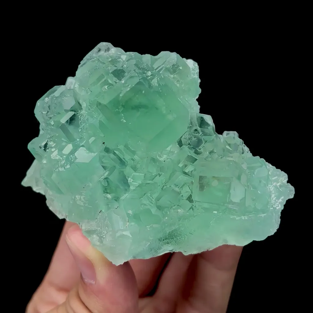 Natural Green Fluorite Mineral Specimen,High Quality Specimen,XIANGHUALING,HUNAN,CHINA(82*63*35mm) image
