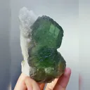 Natural Green Fluorite & Quartz, Mineral specimen: Xianghualing,Hunan (50*45*30mm) - image 2