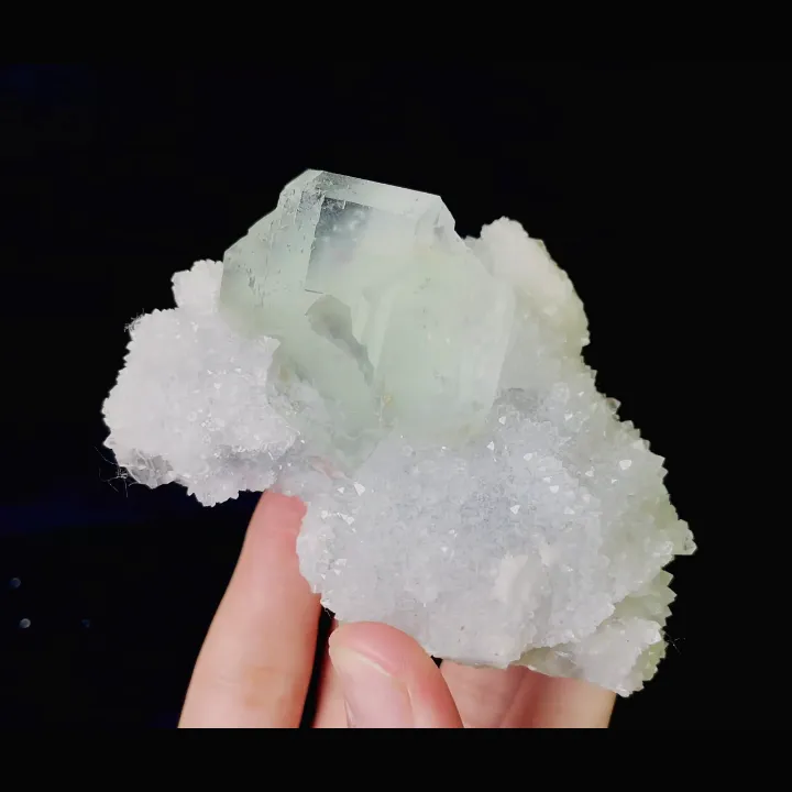 Natural Green Fluorite & Quartz, Mineral Specimen: Zhejiang,China (95*70*45MM) - image 3